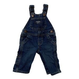 OshKosh B'gosh Baby Boys Dark Wash Denim Carpenter Overalls 3 Months 424-986